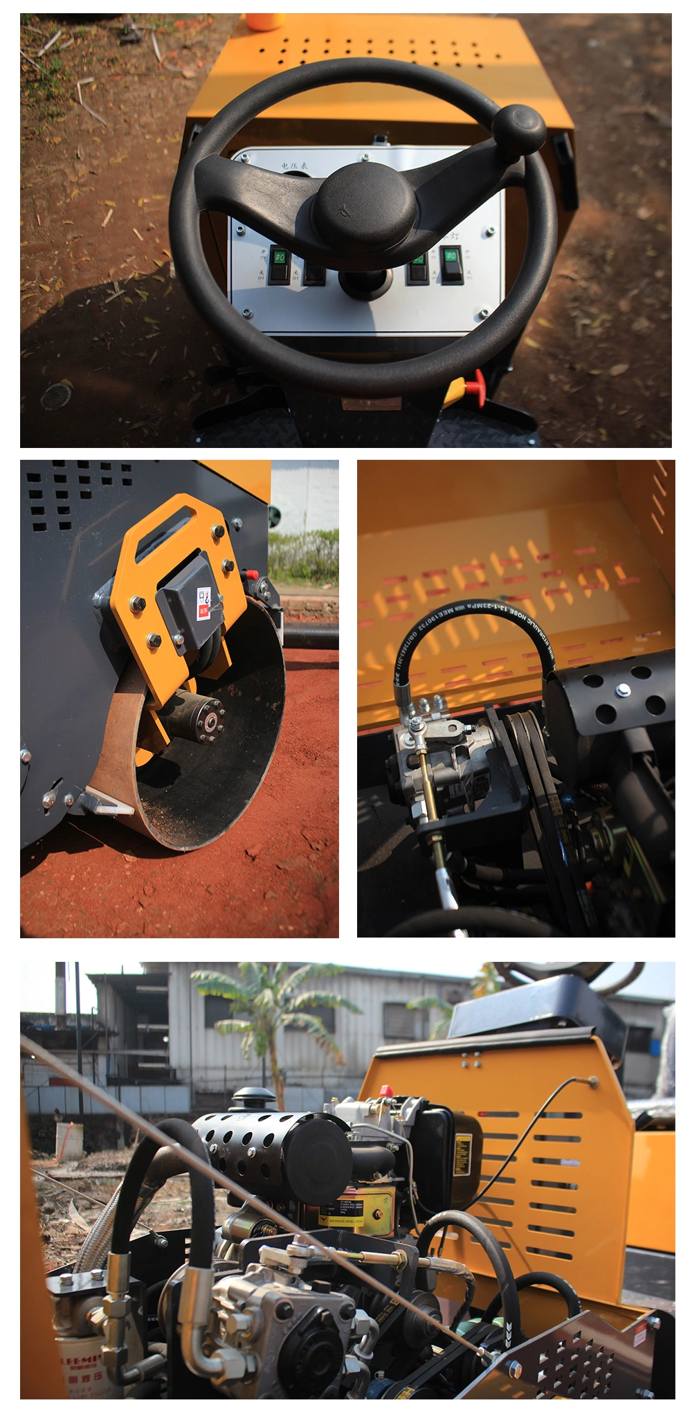 1 Ton Earth Ride Vibratory Asphalt Road Roller