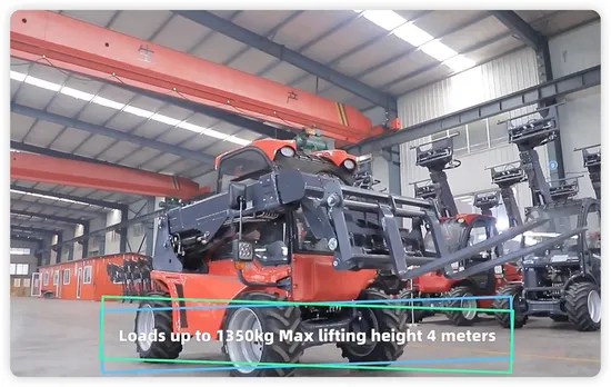 Everun Ert1500 1,35-тонный гидростатический двигатель EPA4 Мини-телескопический телескопический колесный погрузчик Forconstruction Machine